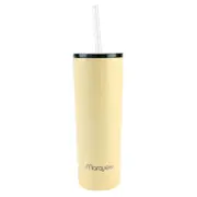 Marquee 890ml Yellow Slim Tumbler With Straw