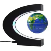 Creative C Shape Magnetic Levitation Floating Globe World Map with Colorful LED