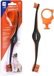 Dog Toothbrush and Bite Block Assistant Combo Pack by Paw Ready for Puppies' Dogs and Cats Small Size for use with Pets Between 5-15 lbs. (2-7kg) Protects Hands and Fingers While Brushing