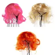 Funny Dogs Curls Wigs with Bangs Costume Dog Wigs Hair Halloween Party