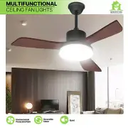 42" Reversible LED 6 Speeds Ceiling Fan 3 Color Temperatures light Fan w/Remote