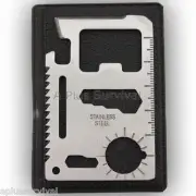 10 Functions in 1 Credit Card Size Multi Emergency Camping Survival Kit Tool