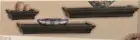 3 Black Wall Shelf Set New In Box With Mounting Hardware - Interiors By Design