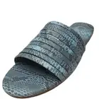 Journee Collection Womens Marisol Slide Sandals Vegan Leather Blue 8.5M MSRP ...