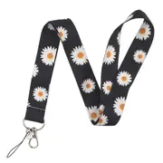 3Pcs Sunflowers Little Daisy Mobile Phone Neck Lanyard Keycord ID Card Holder Strap Keychains Lanyard