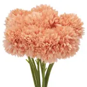 Artificial Flower Heads Silk Chrysanthemum Hydrangea Orange Faux 12Pcs