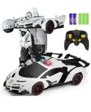 ZENFOLT Transform Car Robot, Remote Control Car One Button Transforms into Robot