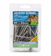 Zenith Type17 DECKING SCREW Self Drill STAINLESS STEEL, 50pcs- 8Gx65 or 10Gx65mm