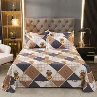 在飛比找蝦皮購物優惠-批發新款設計東南亞全棉磨毛印花臥室枕頭套床單三件式
