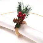 Pine Cones Napkin Holder Wooden Napkin Ring Christmas Napkin Rings Handicraft