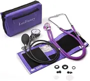 [LotFancy] Aneroid Sphygmomanometer with Stethoscope Kit, Universal BP Cuff (10”-16”), Adult Professional Manual Blood Pressure Monitor, Zipper Case Included, Purple