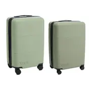 2pc Kadi Medium Check In Suitcase/Leisure Carry-On Suitcase Luggage Olive Set
