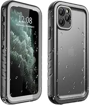 SPORTLINK iPhone 11 Pro Waterproof Case, Full Body Underwater/Rugged/Heavy Duty Shockproof/Dustproof Case with Built-in Screen Protector for iPhone 11 Pro 5.8 Inch (Black)