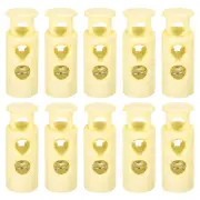 30Pcs 4mm Cord Lock Plastic Double Hole Spring Toggle Stoppers, Beige