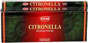 20/120 HEM Incense Sticks Nag Champa Hex Meditation Aroma Floral Home Fragrance, Citronella, 120 Sticks
