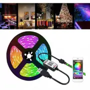 5050 RGB LED Strip Lights 5M Wifi Smart Bluetooth Control Music Power
