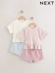 Pink T-Shirt & Short 2 Pack Set (3mths-7yrs) (E65370) | $46 - $55