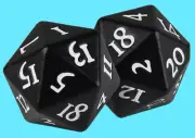 ULTRA PRO HEAVY METAL D20 BLACK MAGIC TWO DICE SET Brand NEW game gaming rpg