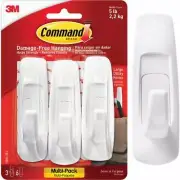 (2-3pk)- 3M Command Large Utility Adhesive Hook Model: 17003-3ES