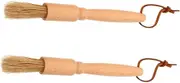 ULTECHNOVO 2pcs Espresso Machine Cleaning Brush Natural Wood Coffee Powder Cleaning Tool for Espresso Makers and Coffee Grinders Versatile for Home