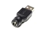 DC Power Adapter Connector Female 5.5mm x 2.1mm Socket to Male USB A Plug