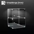 Small Display Case Cabinet Glass Cube Counter Top Showcase LED light CB2 mini