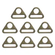 8 Pcs 1 1/4 Inch Triangle Buckles Adjuster Triangle D Rings Strap, Bronze