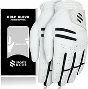Thunder Paddle Sports Blue Premium Golf Gloves - All Weather Breathable Gloves, Soft Feel | 2-Pack