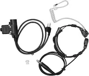 [ciciglow] Throat Microphone Walkie Talkies Earphones with U94 PTT, Hands-Free Push to Talk Acoustic Tube Earphone Headset for Alan for Midland Radio for Nautico for GXT Series