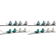 16pc LVD Clip Birds Waterfall Home/Living Room Xmas Tree Display Decor 14cm