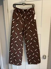 Maeve By Anthropologie Pants Size 29 T Tall Chess Checkered Checked Black NWT!