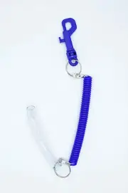 Chew Tube Spiral Key Chain Blue, Autism, ADHD, Sensory, Special Needs