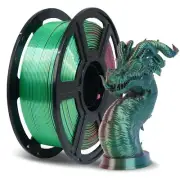 FLASHFORGE Silk Tri-Color Filament, Red, Blue and Green 3 in 1 Coextrusion Si...