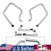 Rear Silver Crash Bars Engine Guard Bumper Protector fit for BMW R1200RT 2014-17