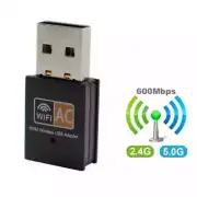 600 Mbps Dual Band USB Wi-Fi Adapter for PC, Laptop, and Desktop