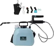 Battery Powered Garden Sprayer,Automatic Spraying Backpack Sprayer,Uniform and Fine Atomization Electric with USB Rechargeable Handle,for Plants Flowers Agricultural (5L Blue)