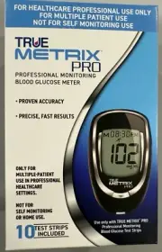 True Metrix PRO Blood Glucose Monitoring Meter 1 Kit include 10 Test Strips