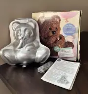 Vintage Wilton 3D Bear LG Cake pan Panda Cuddly Teddy Bear 3 PIECE