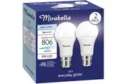 Mirabella Led Gls Bayonet Cap 9w 806lm Cool White 2 Pack