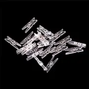 20pcs Mini Clear Plastic Doll Clothespin Photo Paper Peg Clips Laundry Hanger CR