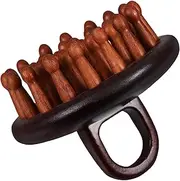 WOFASHPURET Wooden Wide Tooth Comb Hair Massager Ergonomic Scalp Tool for Head Massage Acupoint Stimulation Multipurpose Hair Brush for Relaxation and Daily Use
