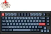 Keychron V1 MAX 75% Full Assembled Knob RGB Hot-Swap Wireless QMK Custom Keyboard Gateron Jupiter Red Switch (KBKCV1MD1)