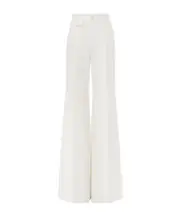 Chloé High-Waisted Flared Pants FR34,FR38,FR40 White
