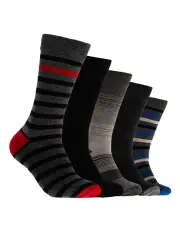 [Mitch Dowd] Fashion Cotton Crew Socks 5-Pack in Multi