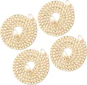 Gold Purse Chain Strap Set - 39.4" Replacement Flat Chains with Buckles