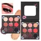 9 Color Halloween Eyeshadow Palette Matte & Pearl Textures Versatile Brown Red