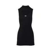 [Diesel] Diesel-Black M-Oloni Wool Mini Dress-Donna XS STAND