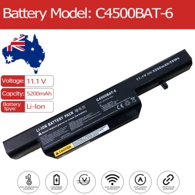 C4500BAT-6 Battery for Hasee VNB142,Kennex 6140,Sager NP5160,ViewSonic VNB142