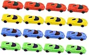 Garneck 16Pcs Adorable Car Shaped Erasers for Fun Drawing Erasers Portable School Supplies for Art and Learning Cartoon Design for Classroom and Home Use Random Color