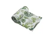 Little Unicorn: Single Cotton Muslin Swaddle - Tropical Leaf